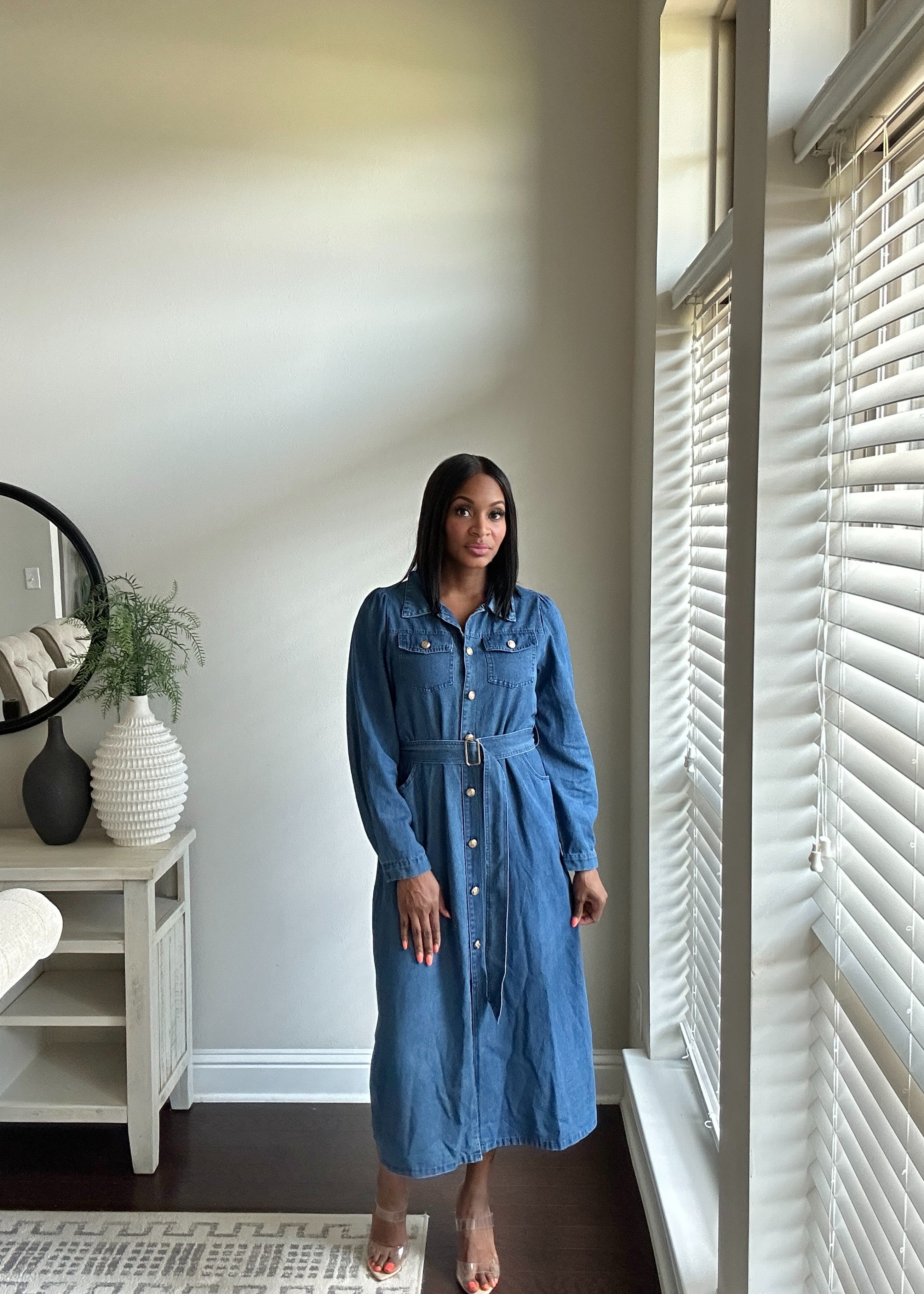 The Homeroom Denim Dress M