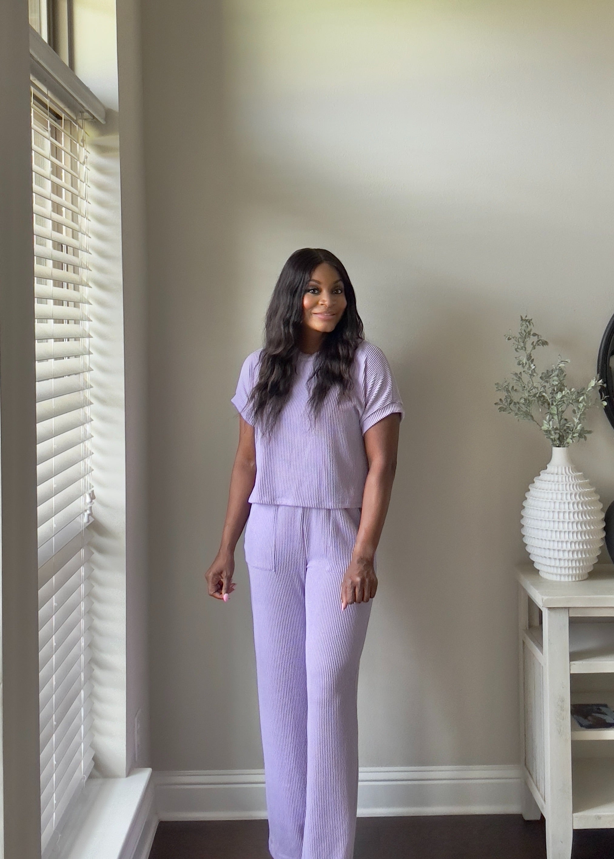 The Issa Ribbed Short Sleeve Top & Pants Set – Ladybugs  display picture 1