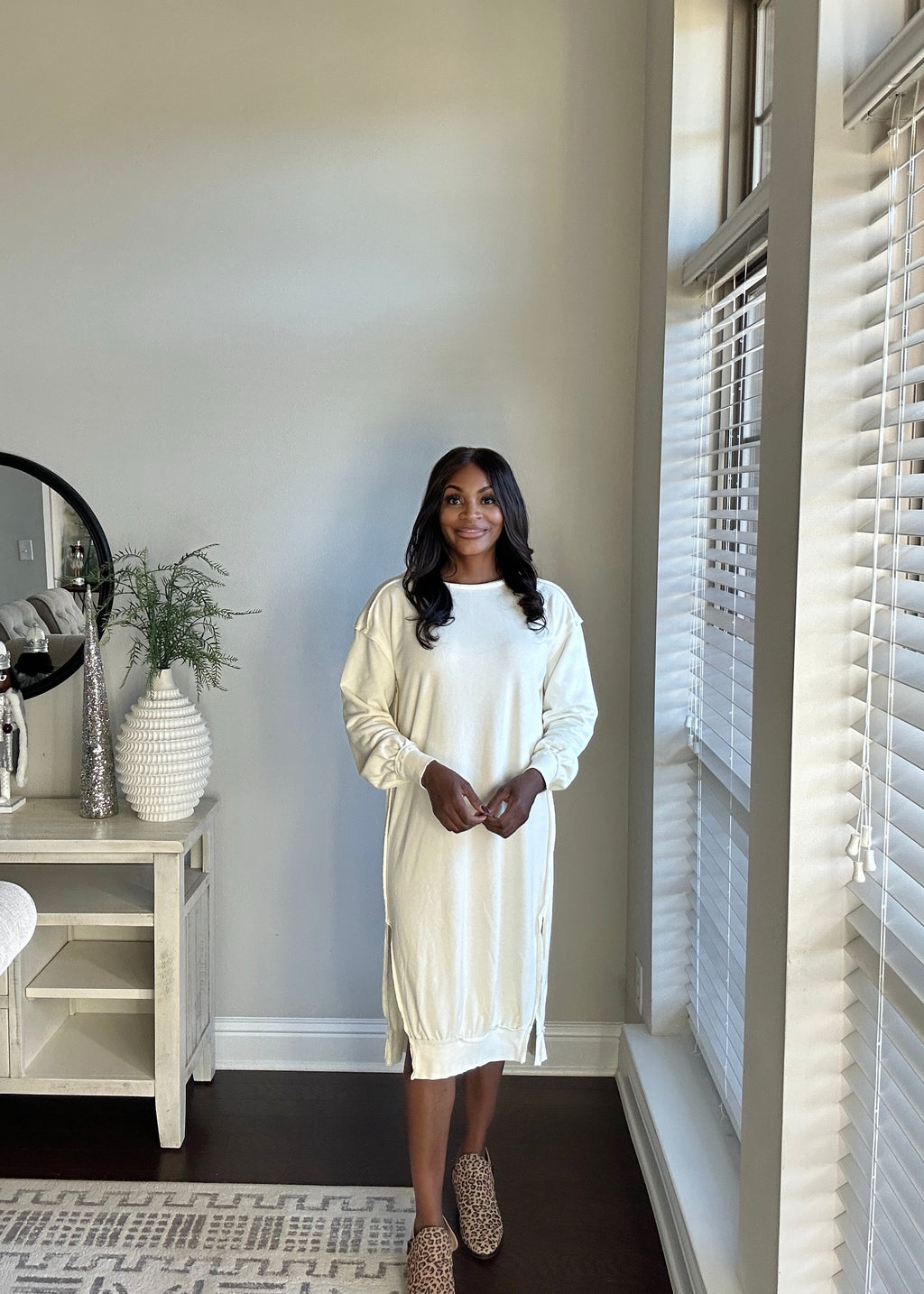 The Cozy Cream Sweatshirt Dress S The Cozy Cream Sweatshirt Dress S