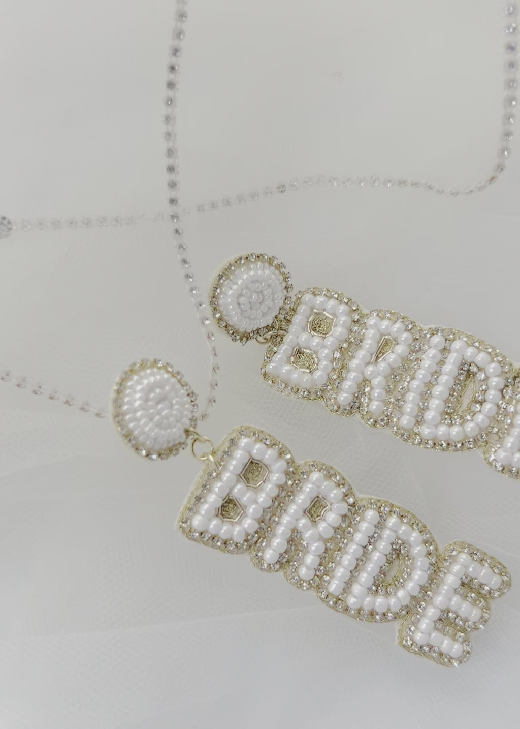 The BRIDE Seed Beaded Earring