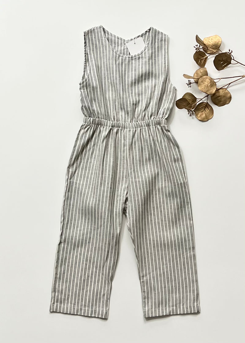 eli and nev open back linen jumper for toddler and little girls for spring and summer